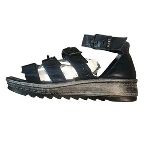 Naot Navy Blue Adjustable Strappy Platform Sandal
